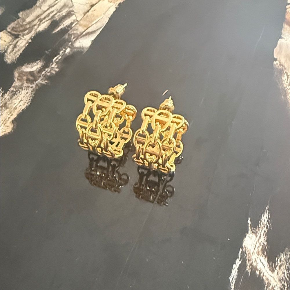Elegant Gold Huggie Earrings - BRAND NEW Gold Plated Earrings